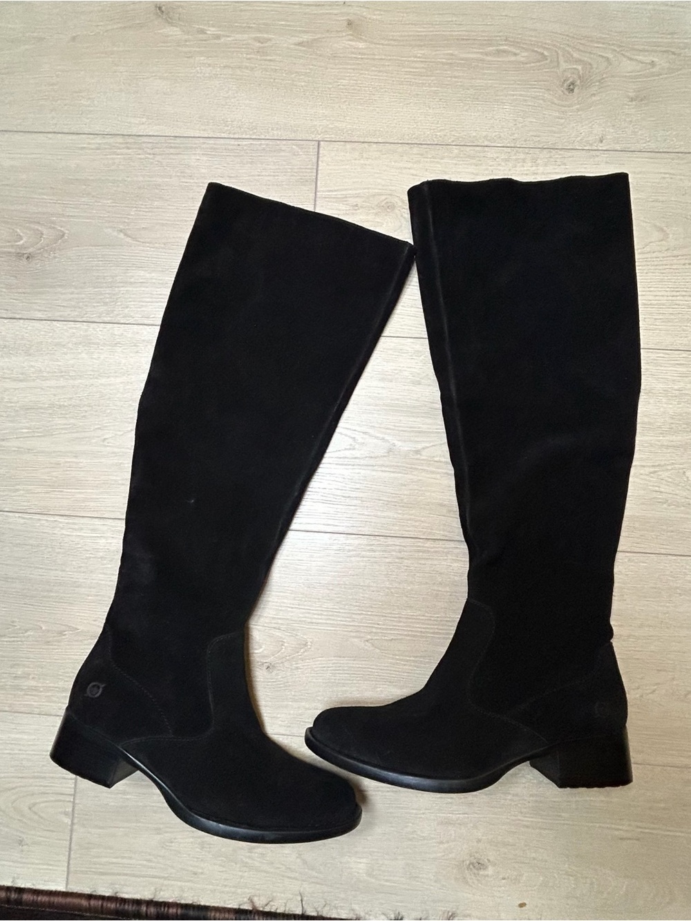 Børn Cricket Over The Knee Boots Black Suede Women’s Size 8M Side Zip LeatherNEW
